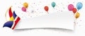 Funny Paper Banner Balloons Jesters Cap Royalty Free Stock Photo