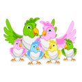 Funny parrots with bright feathers Royalty Free Stock Photo
