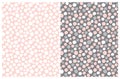 Funny Pastel Color Dotted Print.  Geometric Seamless Vector Patterns. Royalty Free Stock Photo