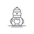 Funny penguin line icon concept. Funny penguin vector linear illustration, symbol, sign Royalty Free Stock Photo
