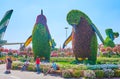 The funny penguins in Miracle Garden, Dubai, UAE Royalty Free Stock Photo