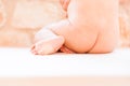 Funny picture of baby feet. Royalty Free Stock Photo