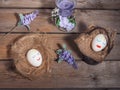 A funny picture for Easter, two eggs with painted faces. Basket and straw on which eggs sleep.