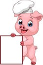Funny pig chef Royalty Free Stock Photo