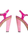 Funny pink high heels details Royalty Free Stock Photo