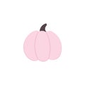 Funny Pink Pumpkin icon isolated on white. Halloween, Thanksgiving, Fall, Harvest symbol. Modern Squash Sticker for