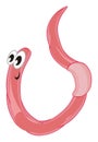 Funny pink worm