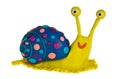 Funny plasticine Snail Royalty Free Stock Photo