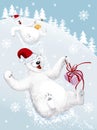 Funny polar bears