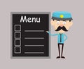 Funny Policeman Cop - Presenting Menu List