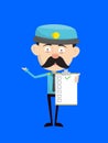 Funny Policeman Cop - Showing a Checklist Royalty Free Stock Photo