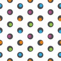 Funny polka dot abstract seamless pattern