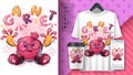 Funny pomegranate poster and merchandising