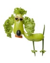 Funny poodle made of fresh vegetables