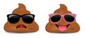 Funny poop emoticon vector cartoon