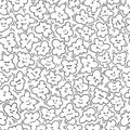 Funny popcorn seamless pattern