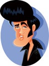 N.Y.,U.S. May 17, 2019, Elvis Presley Vector Caricature