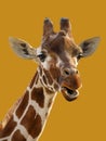 Funny portrait of a giraffe Royalty Free Stock Photo