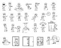 Funny Postman Character Collection - Set of Concepts Vector illustrations