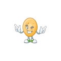 Funny potato cartoon character style with Wink eye