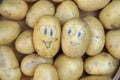 Funny potatoes looking