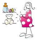 Funny pregnant mother