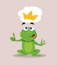 Funny Prince Frog Vector Cartoon Illustration Royalty Free Stock Photo