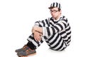 Funny prison inmate Royalty Free Stock Photo