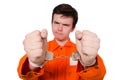 Funny prison inmate Royalty Free Stock Photo