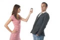 Funny proposal scene Royalty Free Stock Photo