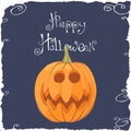 Funny Pumpkin Face for Halloween Royalty Free Stock Photo