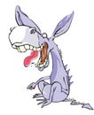 Funny Purple Donkey, illustration Royalty Free Stock Photo