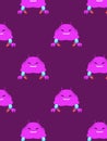Funny purple repeated goblin pattern