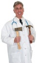 Funny Quack Doctor. Medical, Isolated Royalty Free Stock Photo