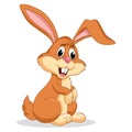Funny rabbit cartoon vector illustration Royalty Free Stock Photo
