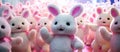 funny rabbit party, AI generated