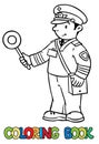 Funny railroader. Coloring book