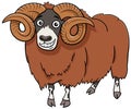 Funny ram farm animal cartoon character Royalty Free Stock Photo