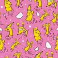 Funny Rat, seamless pattern Royalty Free Stock Photo