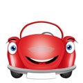 Funny red car Royalty Free Stock Photo