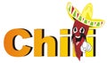 Happy chili pepper pancho from Chili