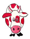 Funny red cow Royalty Free Stock Photo