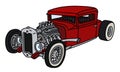 The funny red hotrod Royalty Free Stock Photo