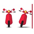 Funny Red Motobike