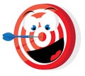 Funny red and white darts target Royalty Free Stock Photo