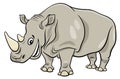 Funny rhinoceros animal cartoon character