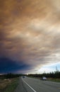 Funny River Smoke Plume over the Sterling Highway