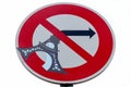 Funny road sign in Paris