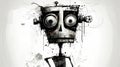 Funny Robot Face Art: A Sketch Inspired By Brian Kesinger And Russ Mills