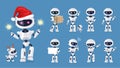 Funny Robot Set of Icons Vector Illustration Royalty Free Stock Photo